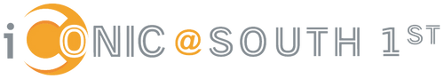 The image features a stylized text that reads "iCONIC @ SOUTH 1ST".